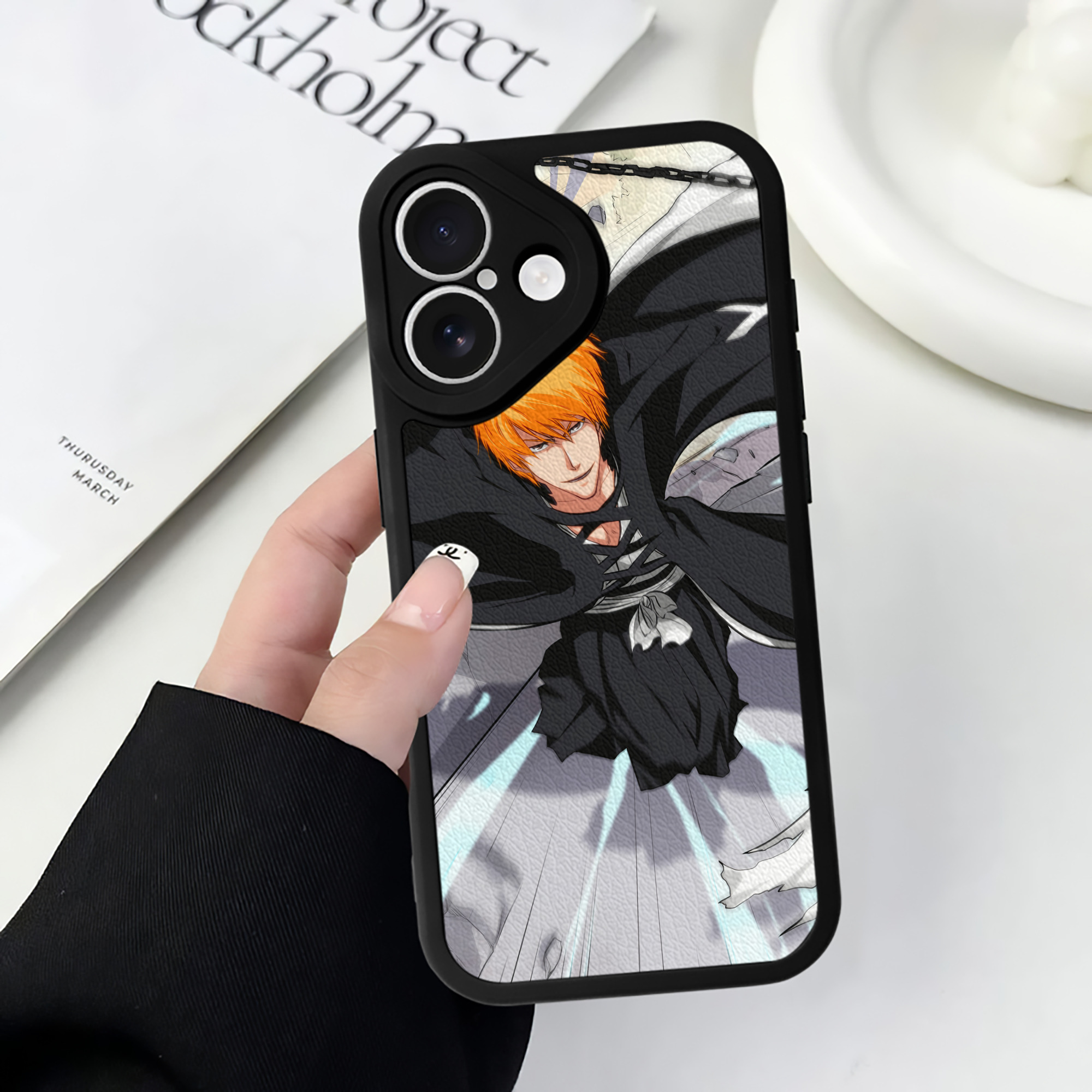 （画像用） ブリーチ BLEACH 【iPhone 16シリーズ対応】シリコンスマホケース（レザー調） 材質：シリコン